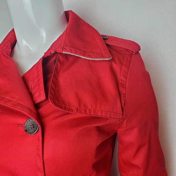 Banana Republic Red Trench Coat - Picture 10 of 14